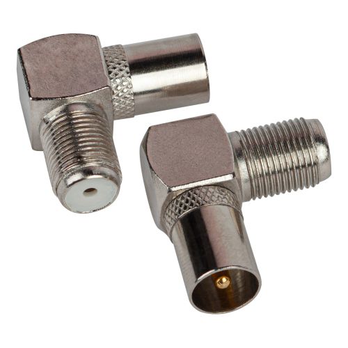 Переходник Simple RS-A04-1 гнездо F-штекер TV угловой 1 шт ЭРА Б0048298