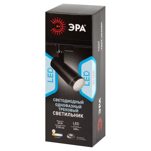 Светильник светодиодный трековый 1ф TR59 - 3030 BK 30Вт 3000К черн. Эра Б0054447