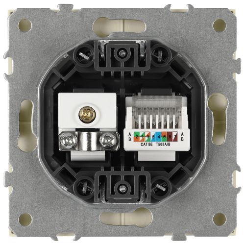 Розетка комбинированная СП Galaxy RJ45 + TV 16А IP20 250В сл. кость 15-3110-02 Эра Б0070778