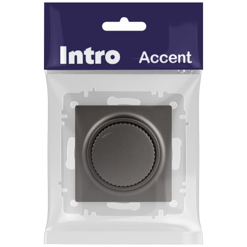 Светорегулятор поворотный СП Accent 6-401-07 600Вт 230В IP20 графит Intro Б0063682