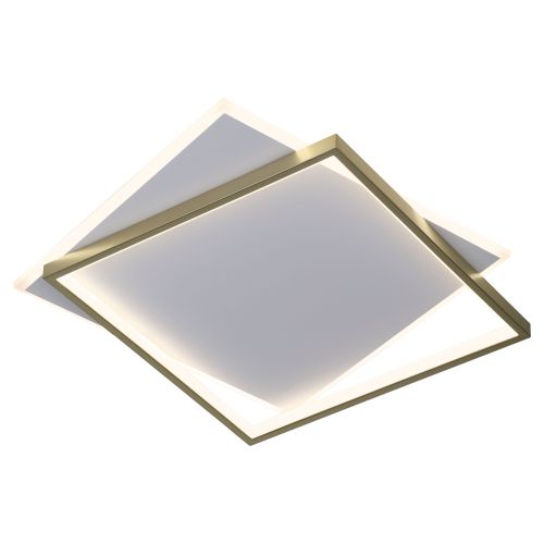Светильник светодиодный Lima CLL-1-82-RC WH +GD 82Вт 3000К-6000К 500х500х55 с пультом ДУ бел./зол. Эра Б0069755