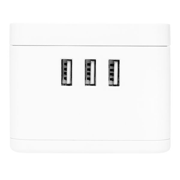 Удлинитель "Куб" 2х1.3м 3USB 2.4А+зарядное устройство 1кв.мм EKF UBA-CUB-3-WC