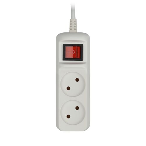 Удлинитель 2х5м без заземл. 10А IP20 U-2s-5m-2х1 ПВС 2х1 с выкл. Эра Б0044048