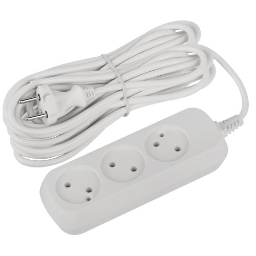 Удлинитель 3х7м без заземл. 10А IP20 GREEN LINE UDL-10-370 ПВС 2х1 Эра Б0065031