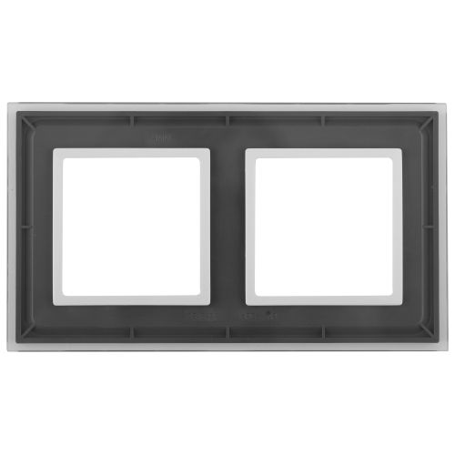 Рамка 2-м 14-5102-00 стекло Elegance прозрачный+бел. ЭРА Б0034487