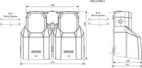 Педаль двойная (1НО+1НЗ)+(1НО+1НЗ) с возм. подкл. аксессуаров EMAS PDKA22BB10