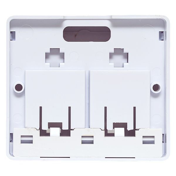 Корпус розетки настенной на 2 модуля Keystone со шторками и маркерами бел. TERACOM PRO EKF TRP-EBOX-2KSTN-WH