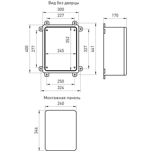 Корпус ЩМП-П 400х300х170 IK10 IP65 УХЛ1 box403017_t прозр. дверь пластик. Эра Б0052354