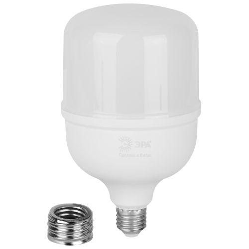 Лампа светодиодная высокомощная RED LINE LED POWER T120-60W-4000-E27/E40 R 60Вт Т120 колокол 4000К нейтр. бел. E27/E40 (переходник в компл.) 5800лм Эра Б0063841