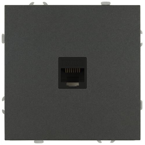 Розетка информационная 1-м СП Galaxy RJ45 16А IP20 250В графит 15-3107-06 Эра Б0070745