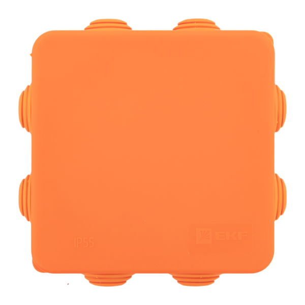 Коробка огнестойкая E45 85х85х40мм IP55 с клеммниками 4 полюса 0.5-4кв.мм HF EKF plc-kmfr-85-404