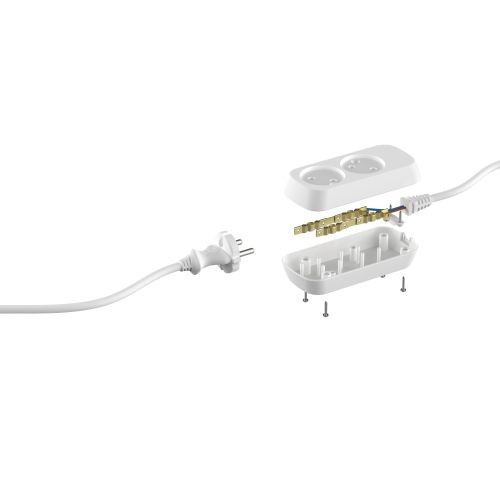 Удлинитель 2х3м без заземл. 10А IP20 GREEN LINE UDL-10-230 ПВС 2х0.75 Эра Б0065067