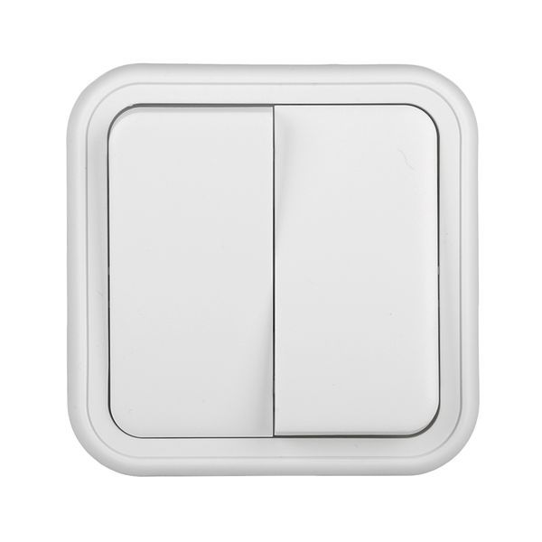 Выключатель 2-кл. СП Бронто 10А IP55 автоматические клеммы бел. EKF BT2-SWW-20