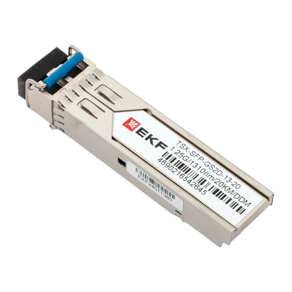 Модуль SFP 1.25Гб двойн. одномодовое оптоволокно 1310нм дальность 20км TSX EKF TSX-SFP-GS2D-13-20