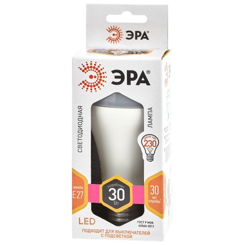 Лампа светодиодная LED A65-30W-827-E27 A65 30Вт груша E27 тепл. бел. ЭРА Б0048015