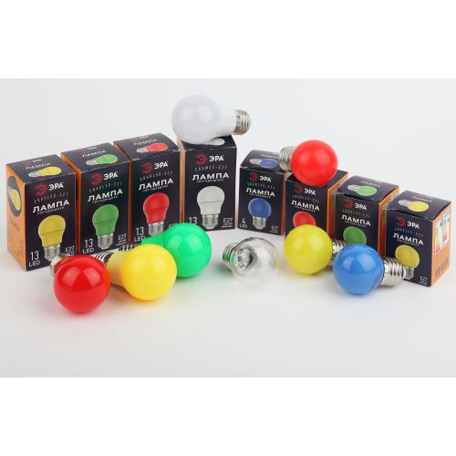 Лампа светодиодная ERARL50-E27 A50 3Вт груша красн. E27 13SMD для белт-лайт ЭРА Б0049580
