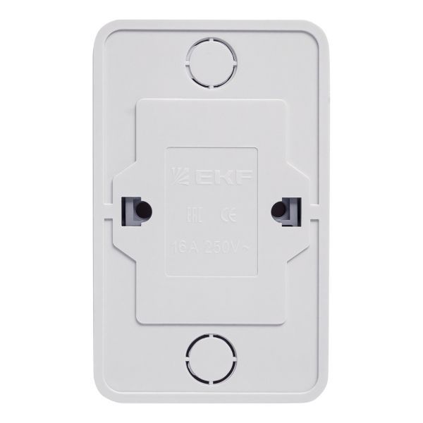 Розетка 2-м ОП Рим 10А IP20 без заземл. бел. EKF ENR10-102-10