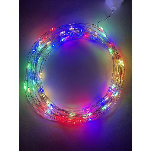 Гирлянда светодиодная "Нить" 10м 100LED 220В IP20 мультиколор ЭРА Б0047965