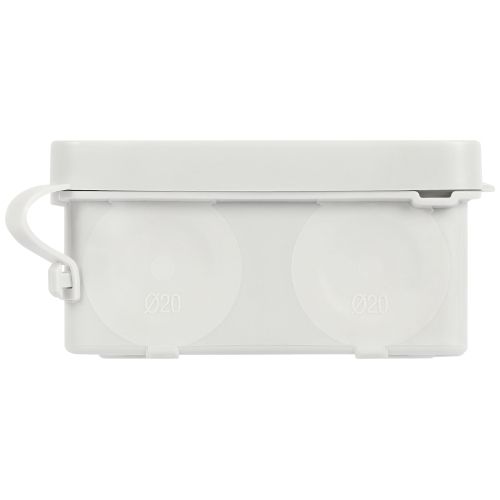 Коробка распаячная KOR-80-80-40-8g-P-2MP двухкомпонентная HF стойкая к УФ 80х80х40мм прямой монтаж IP66 сер. Эра Б0072532