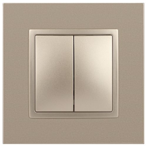 Переключатель 2-кл. СП Elegance 14-1106-04 10А IP20 250В 10AX механизм шампань Эра Б0034246