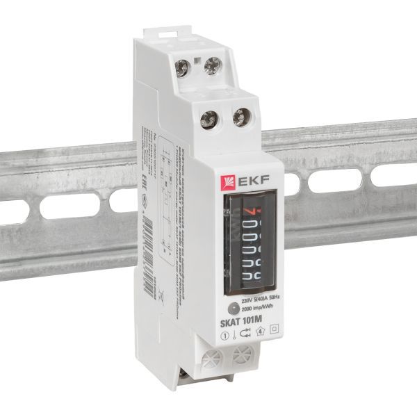 Счетчик SKAT 101М/1-5(40) SDM 1ф 5-40А модульный без поверки EKF 10105M