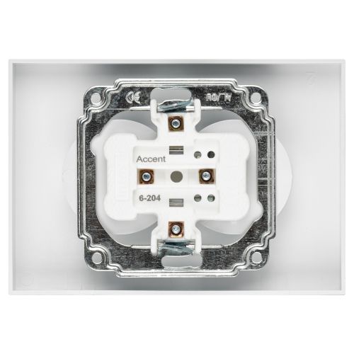 Розетка 2-м СП Accent 6-204-01 16А IP20 250В 2P AL/CU бел. Intro Б0063447