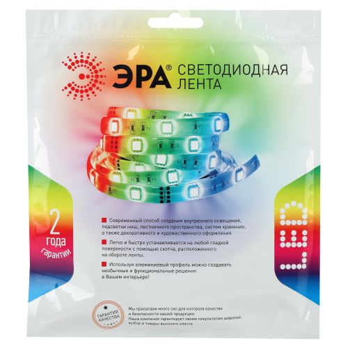 Лента светодиодная LS5050-14.4-60-24-33-RGB-5m разноцвет. (уп.5м) Эра Б0043112