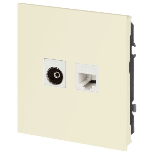 Розетка комбинированная СП Arktik RJ45 + TV 16А IP20 250В сл. кость 16-3110-02 Эра Б0070495