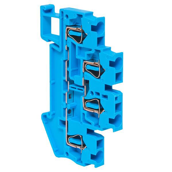Колодка клеммная ST-2.5 26А пружинная двойн. син. EKF plc-jxb-st-2.5-4-2-blue