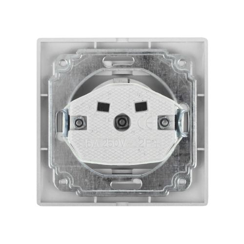 Розетка 1-м СП 2мод. Plano 1-206-05 16А IP20 250В 2P+E Schuko защ. шторки антрацит Intro Б0053928