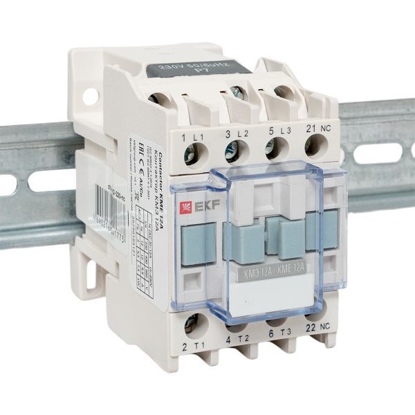 Контактор КМЭ-1 12А кат. 230В AC 1НЗ EKF ctr-s-12-220-nc