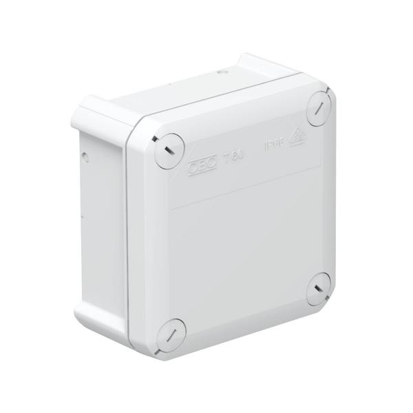Коробка распределительная 100х100х48мм IP66 T60 OE закрыт. свет. сер. OBO 2007239
