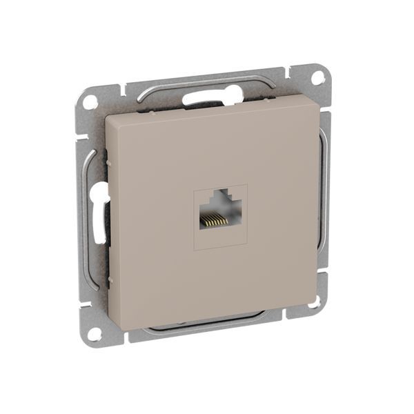 Розетка RJ45 (кат.6) крем. Эпика EKF UP1-SOI-RJ45-6