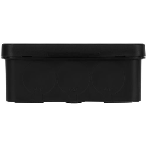 Коробка распаячная KOR-100-100-40-13g-K-2MP-B двухкомпонентная HF стойкая к УФ 100х100х40мм черн. ПМ IP66 Эра Б0073001