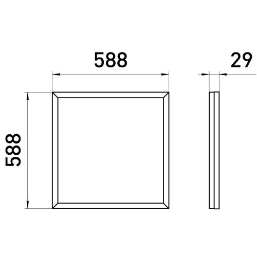 Светильник светодиодный SPO-14-38-4K-BL 38Вт 4000К IP40 3600лм 588х588х29мм грильято матов. черн. Проектный Эра Б0063054