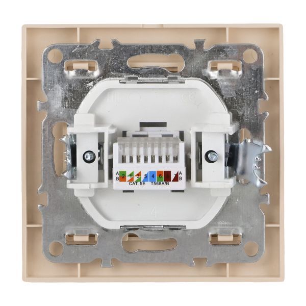 Розетка компьютерная 1-м СП Минск RJ45 беж. EKF ERK01-035-20