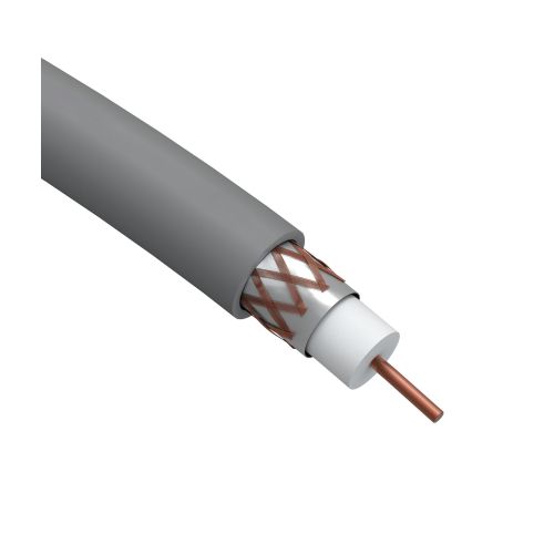 Кабель коаксиальный RG-6U Cu/(оплетка Cu 64%) нг(А)HF 75Ом сер. (уп.100м) R-64-HF100 Эра Б0044606