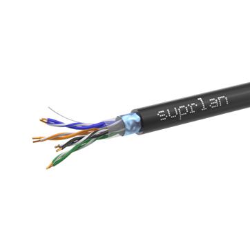 Кабель витая пара F/UTP кат.5E 4х2х0.52 Cu LSZH нг(А)-HF UV In./Out Premium 305м (RUS) (м) SUPRLAN 01-1039-1