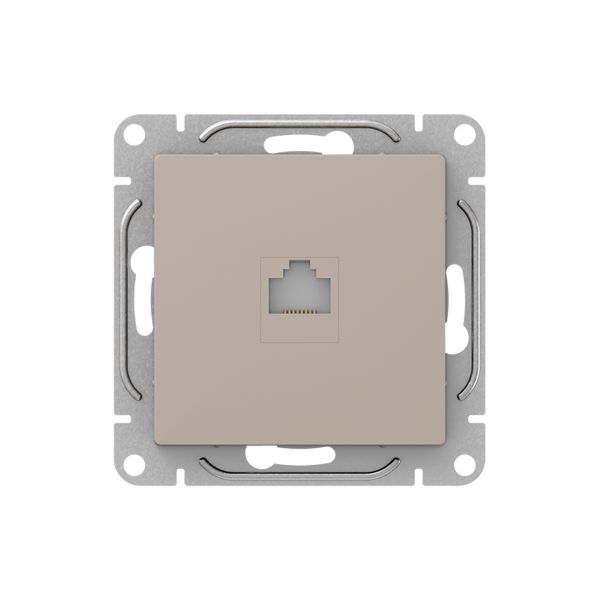 Розетка RJ45 (кат.6) крем. Эпика EKF UP1-SOI-RJ45-6