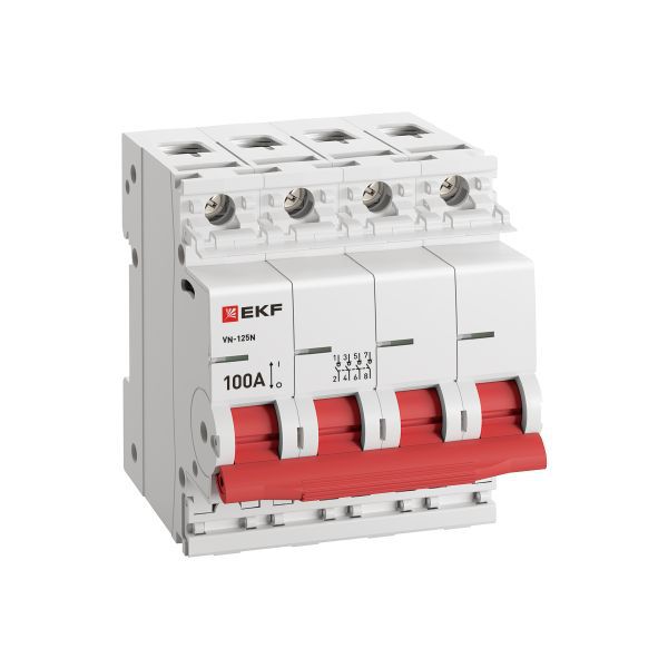 Выключатель нагрузки 4п 100А ВН-125N PROxima EKF S1254100