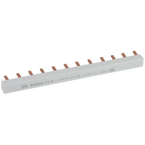 Шина соединительная PIN (штырь) 3п 63А 22см 12мод. NO-224-618 Эра Б0067461