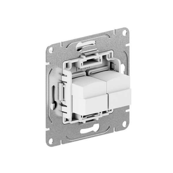 Розетка RJ45 (2шт) (кат.6) графит. Эпика EKF UP1-SOG-2RJ45-6