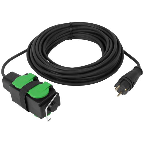 Удлинитель силовой GREEN LINE UDL-KG-3х2.5m-10m-IP44 с крышками с заземл. 4 розетки 10м КГ 3х2.5мм2 IP44 Эра Б0072580