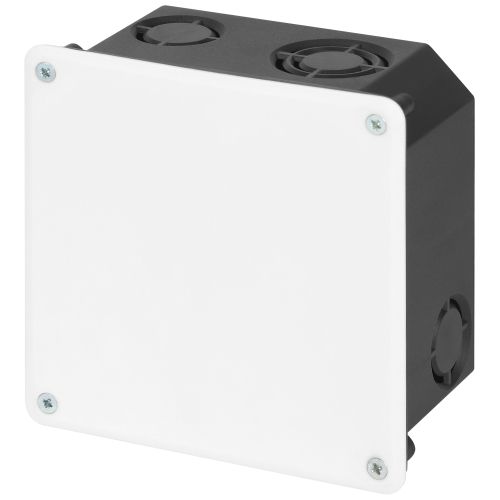 Коробка распаячная KRT-107-107-50 скрытой установки 107х107х50мм для твердых стен крышка IP20 черн./бел. Эра Б0071930