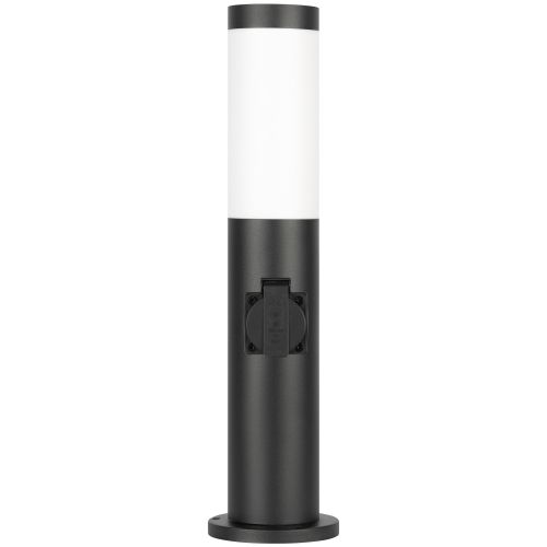 Светильник Беллона GBF-103-1-BL-0450 Е27 IP54 230В напольн. уличный с розеткой черн. Эра Б0071047