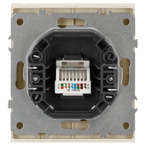 Розетка информационная 1-м СП Arktik RJ45 16А IP20 250В шампань 16-3107-04 Эра Б0070477