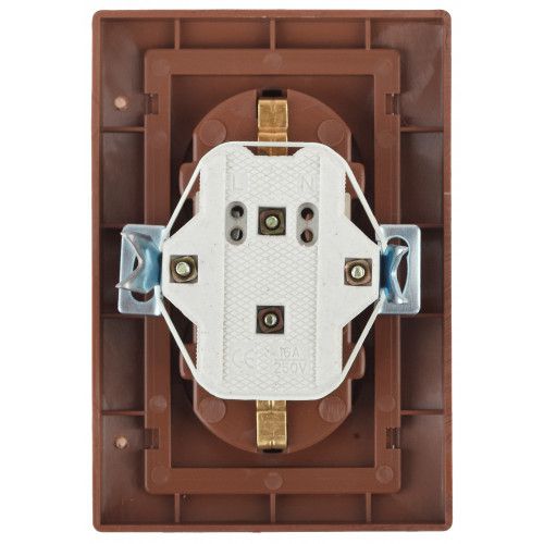 Розетка 2-м СП Plano 1-205-10 16А IP20 250В 2х2P+E Schuko венге Intro Б0053921