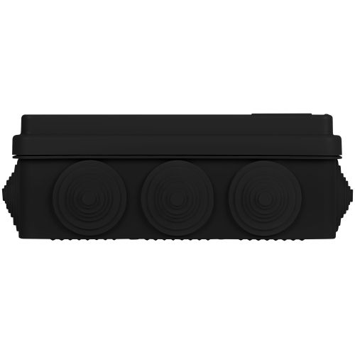 Коробка распаячная KORv-190-140-70-10gv-MP-B 190х140х70мм с гермовводами 10 входов прямой монтаж черн. IP55 Эра Б0073017
