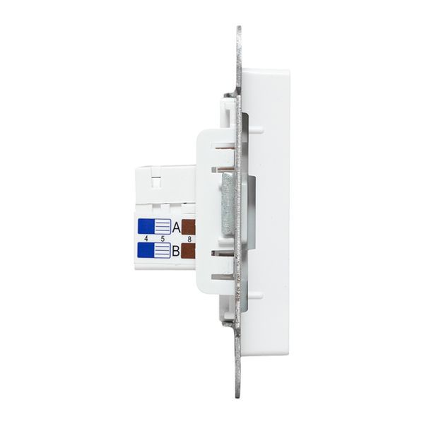 Розетка компьютерная 2-м СП Эпика RJ45 кат.5 механизм бел. EKF UP1-SOW-2RJ45-5