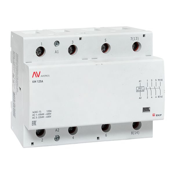 Контактор модульный КМ 125А 4NO 230VAC (6 мод.) AVERES EKF km-av-6-125-40-230V